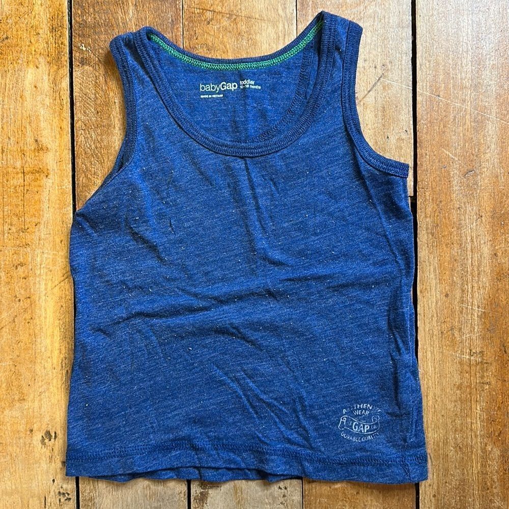 Gap tank top size 12 to 18 months Blue cotton beach vacation sleeveless shirt